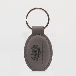 Grey Leather Keyring 95mm 