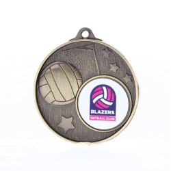 Stellar Netball Logo Medal