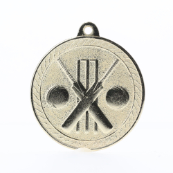 Chevron Cricket Medal 50mm - Gold
