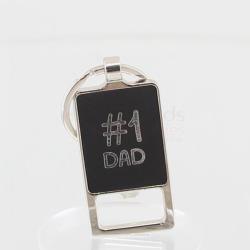 A&T Black Leatherette Keychain Bottle Opener