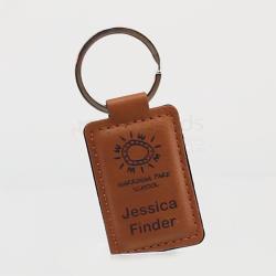 LEATHERETTE KEYCHAIN - RAWHIDE