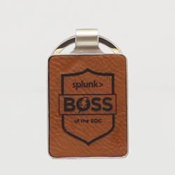 LEATHERETTE KEYCHAIN - CHROME