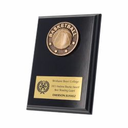Spartan Basketball Black Plaque 150mm