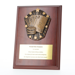 Cosmos Cards Walnut Plaque 150mm