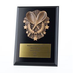 Cosmos Wooden Spoon Black Plaque 150mm