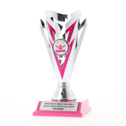 Star Flash Cup Silver/Pink 180mm