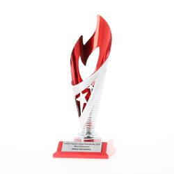 Flame Cup Red/Silver 220mm