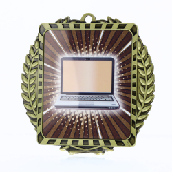 Lynx Wreath Computer Medal Gold 