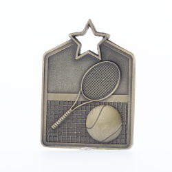 Shield Medal Tennis 60mm Gold 