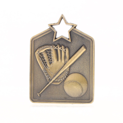 Shield Medal Baseball 60mm Gold