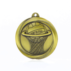 Econo Netball Medal 50mm Gold