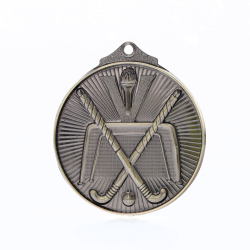 Embossed Hockey Medal 52mm Gold