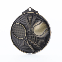 Embossed Tennis Medal 52mm Gold