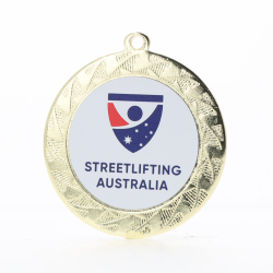 Jagged Personalised Medal 70mm Gold