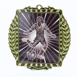 Lynx Wreath Soccer Female Medal Gold