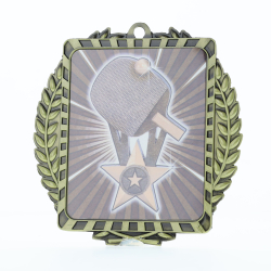 Lynx Wreath Table Tennis Medal Gold