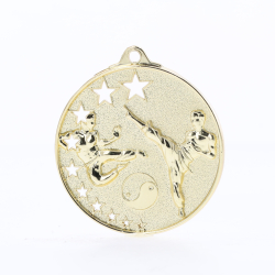 Star Karate Medal 52mm Gold