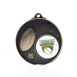 Stellar Rugby Logo Medal 50mm Gold