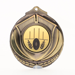 Two Tone Aussie Rules Medal 50mm Gold