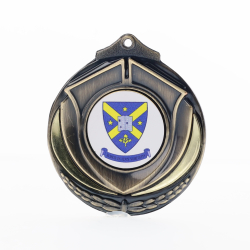 Two Tone Personalised Medal 50mm Gold