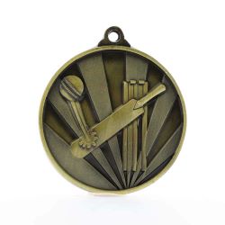 Sunrise Cricket Medal 50mm Gold