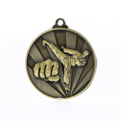 Sunrise Martial Arts Medal 50mm Gold