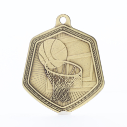 Basketball Falcon Medal Gold 65mm