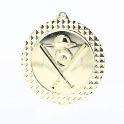 Baseball Facet Medal Gold 70mm