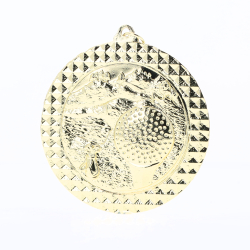 Golf Facet Medal Gold 70mm