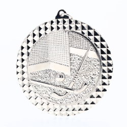 Hockey Facet Medal Silver 70mm