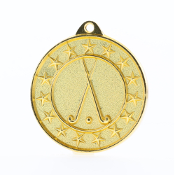 Hockey Starry Medal Gold 50mm