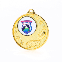 AFL Logo Starry Medal Gold 50mm