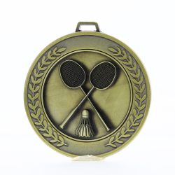 Heavyweight Badminton Medal 70mm Gold