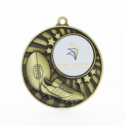 Impact AFL Logo Medal Gold 50mm