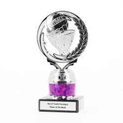 Netball Torch Silver/Purple 165mm