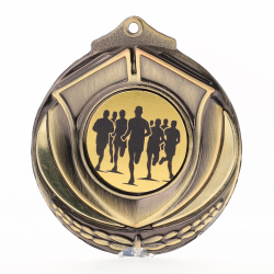 Two Tone Gold Medal 50mm - Marathon