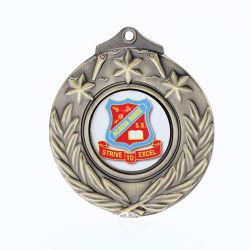 Tri-Star Personalised Medal Gold 50mm