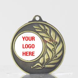 Laurel Personalised Medal 50mm Gold 