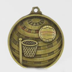 Global Netball Medal 50mm Gold 