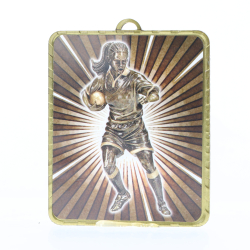 Lynx Medal Rugby Female 75mm