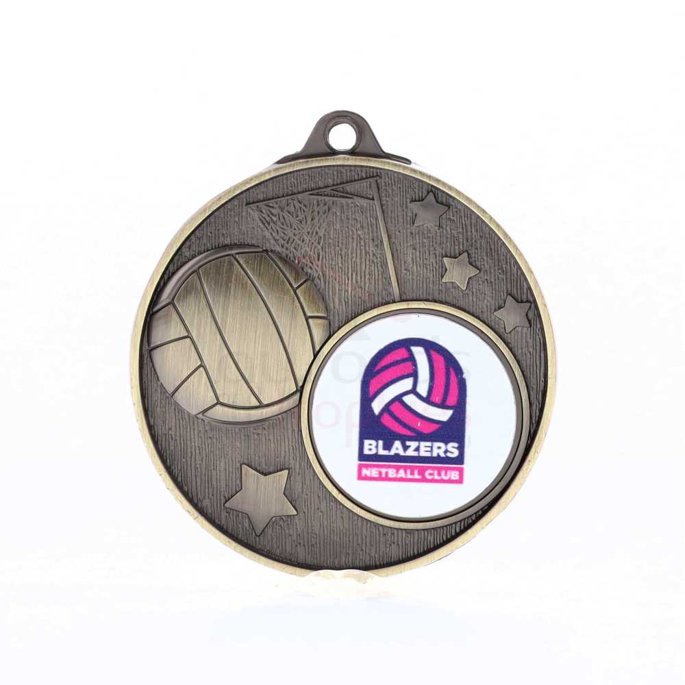 Stellar Netball Logo Medal