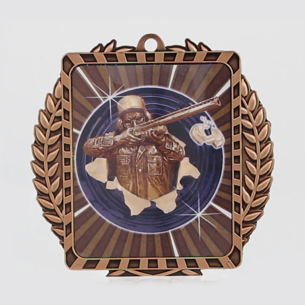 Lynx Wreath Clay Pigeon Bronze