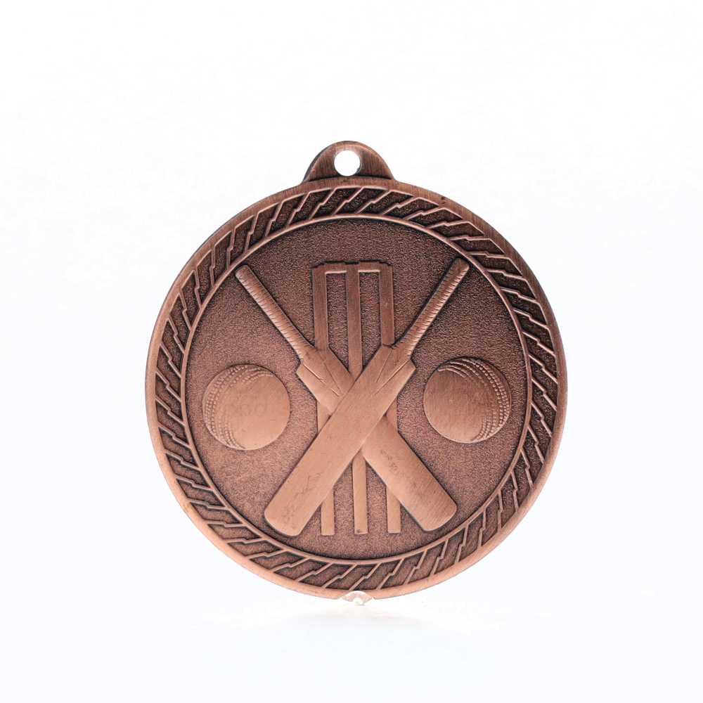 Chevron Cricket Medal 50mm - Bronze