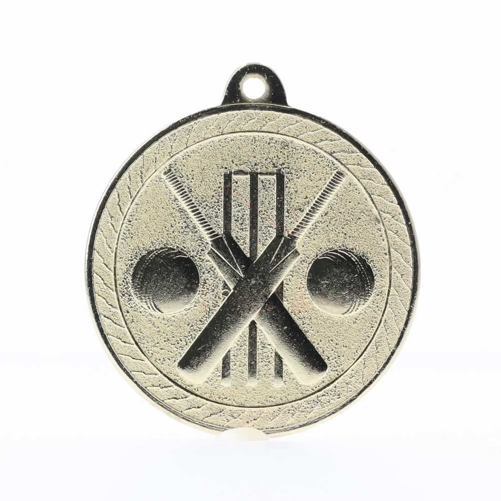 Chevron Cricket Medal 50mm - Gold