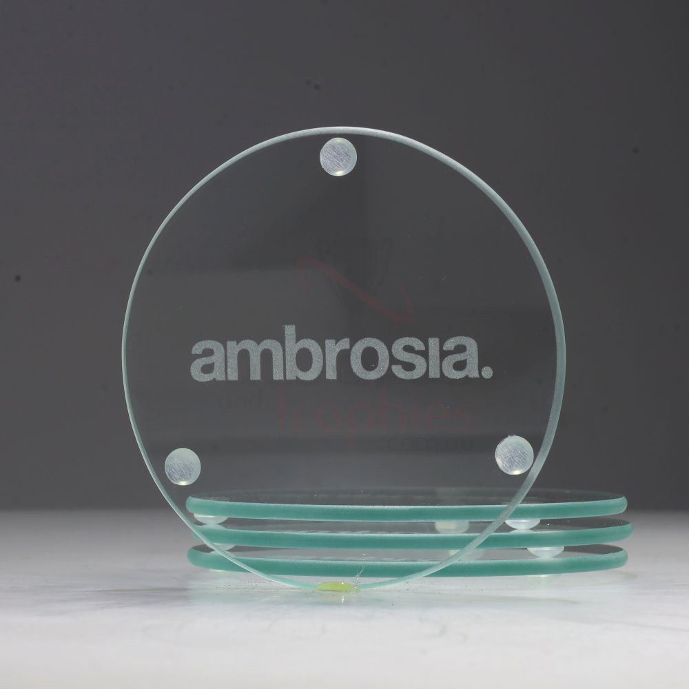 Glass Coaster Set - Circle
