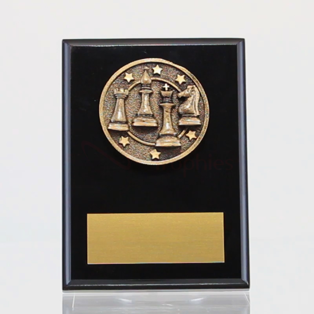 Spartan Chess Black Plaque 150mm