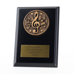Spartan Music Black Plaque 150mm