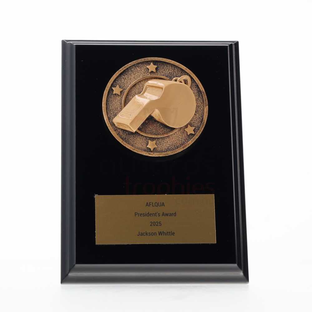 Spartan Whistle Black Plaque 150mm