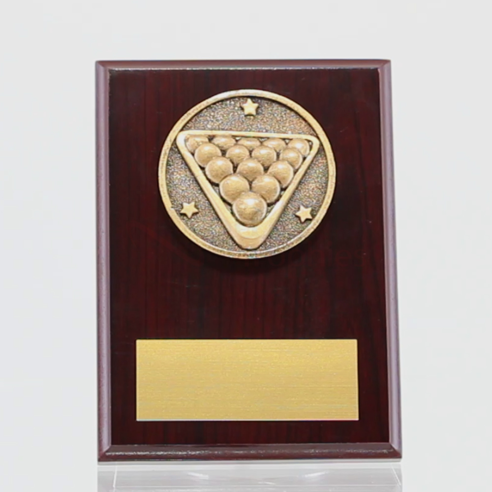 Spartan Billiards/Snooker Walnut Plaque 150mm
