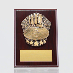 Cosmos Martial Arts Walnut Plaque 150mm